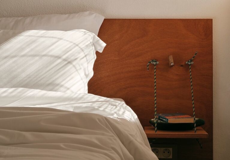 Small Space DIY Idea: Fold-Down Nightstands, Nautical Edition