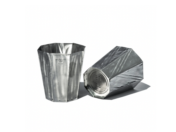 recycled steel trashcan puebco  
