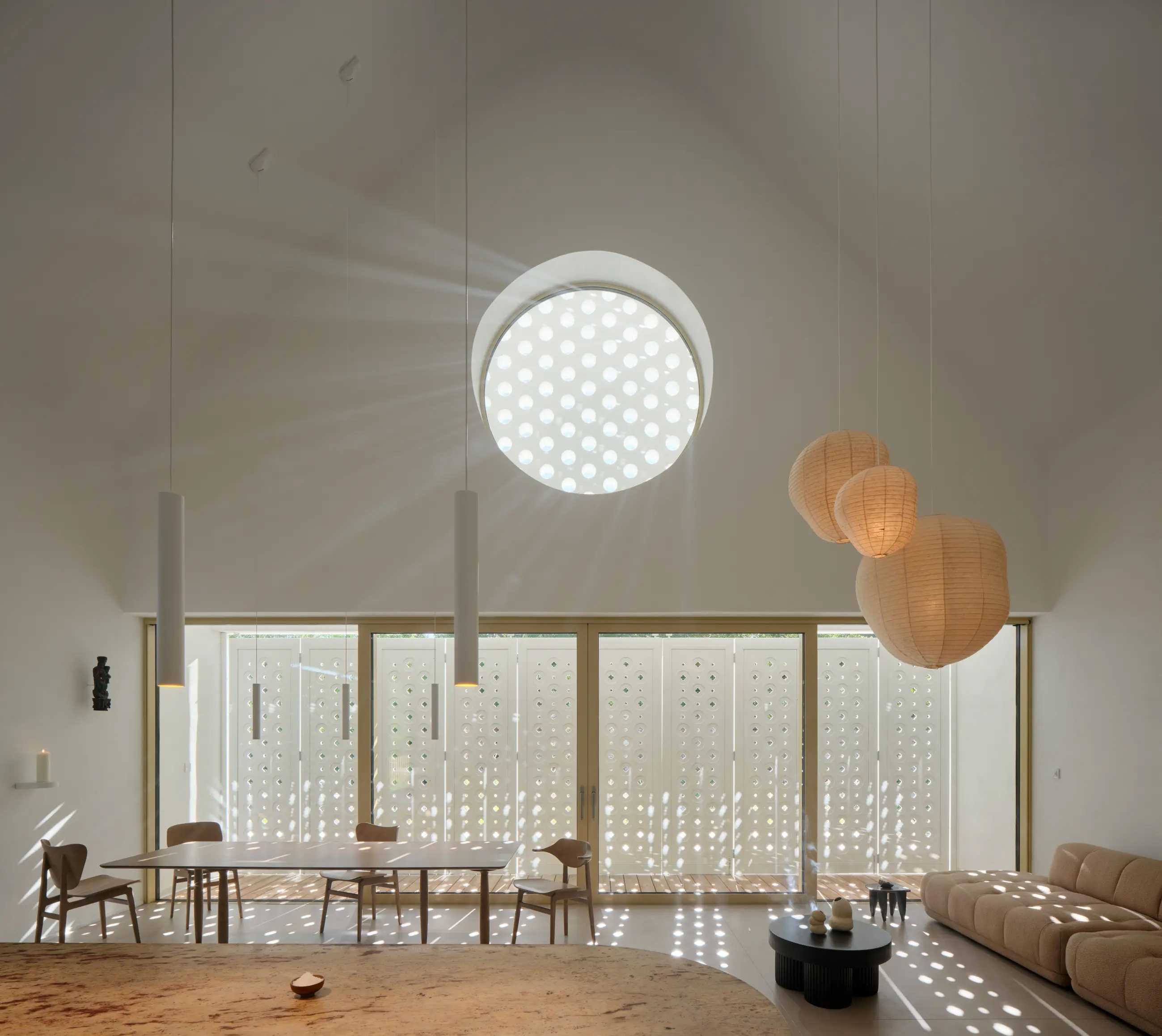 Perforated Sanctuary: A Czech Architect's Modern Retreat on Historic Chateau Grounds