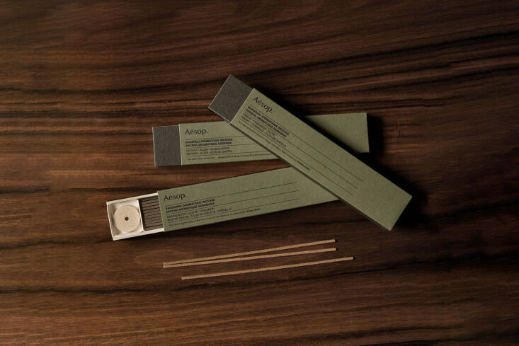 another option from aesop, the sarashina aromatique incense is made with sandal 21