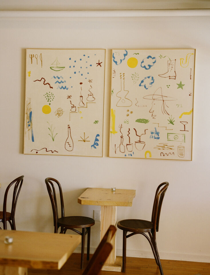 the walls of dawnlands served as a rotating gallery space. 22