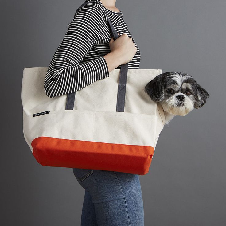 love thy beast&#8\2\17;s cotton duck canvas pet tote, \$\160 medium, \$\180 23