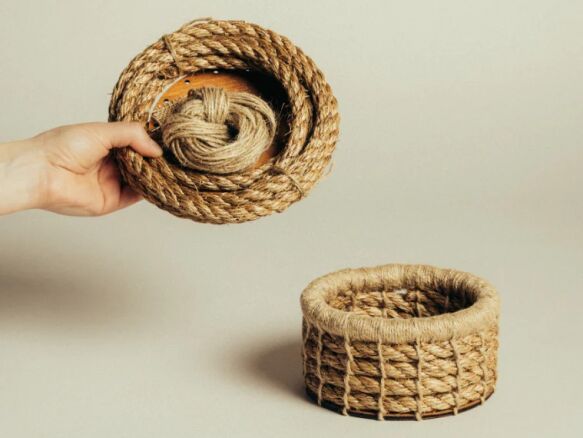 eve euson knotted basket kits bard scotland  