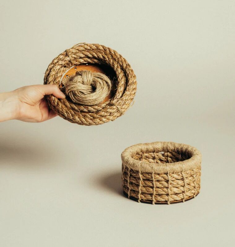 eve euson knotted basket kits bard scotland  