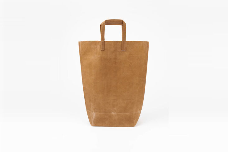 the funagata 005 waxed canvas bag is made in japan; $155 from moth chicago. & 18