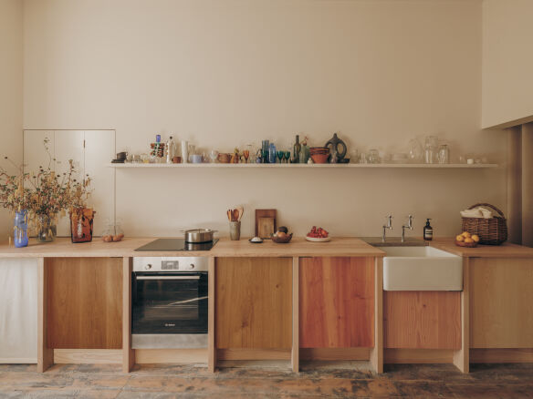 Kitchen of the Week OffCut Cabinets Create a Rainbow of Wood in Edinburgh portrait 4