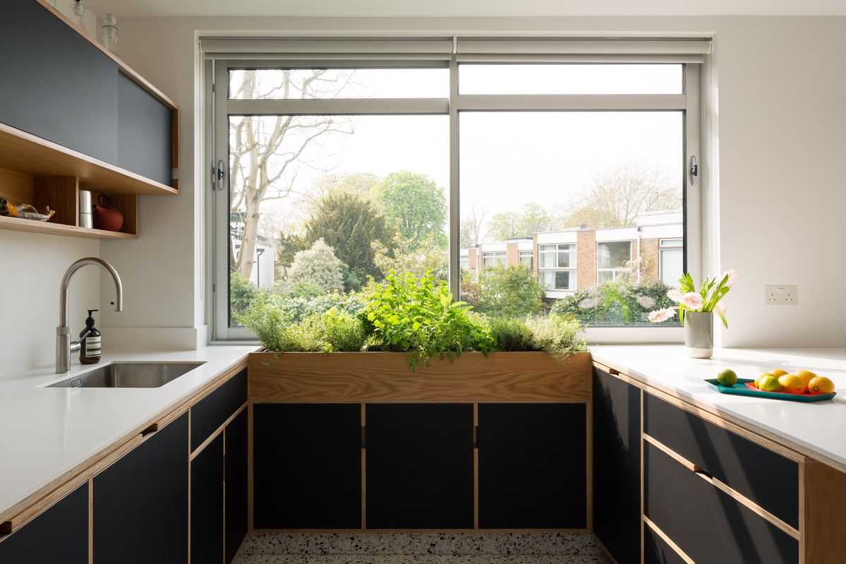 10 planter cs26indoor herb garden in a kitchen with midcentury details by uncommon projects