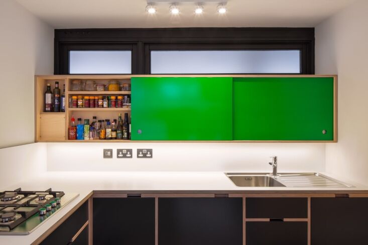 shallow shelving puts everything on hand—and prevents hidden caches of molder 22