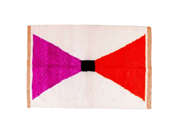 classic bow morocca berber handwoven wool rug maia homes  