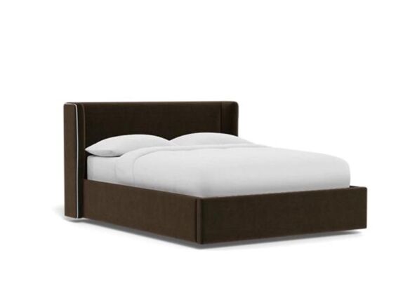 graham upholstered bed with contrast piping and storage option 11