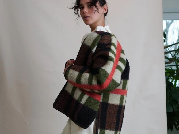 proche custom wool chore coat crop  
