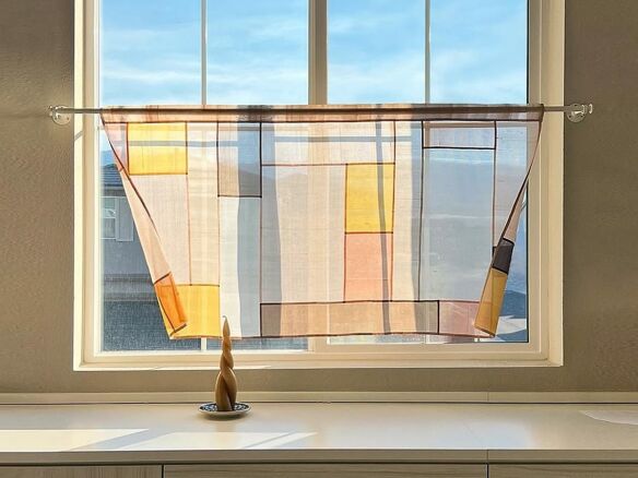 HighMediumLow 12 Pojagi Patchwork Curtains in Shades of Pale portrait 4
