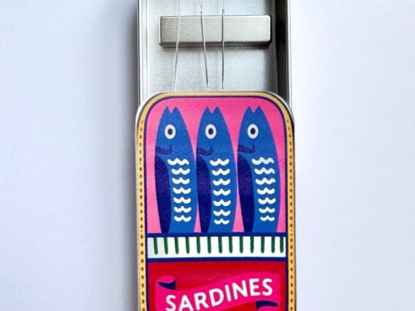 sardine sewing needle case via smut and bravo on etsy  