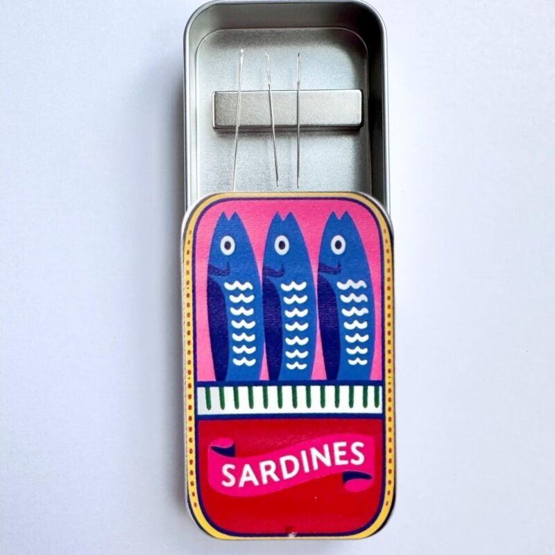 sardine sewing needle case via smut and bravo on etsy  