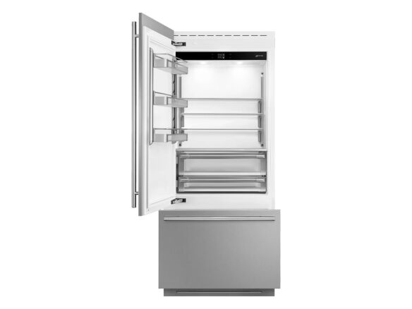 smeg 36 inch built in bottom freezer refrigerator (rbmu36lx) 16