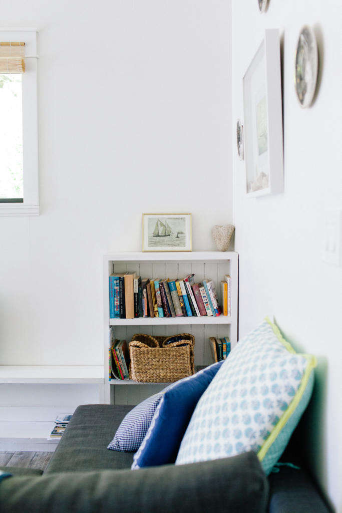 cozy nook with book shelf. 13