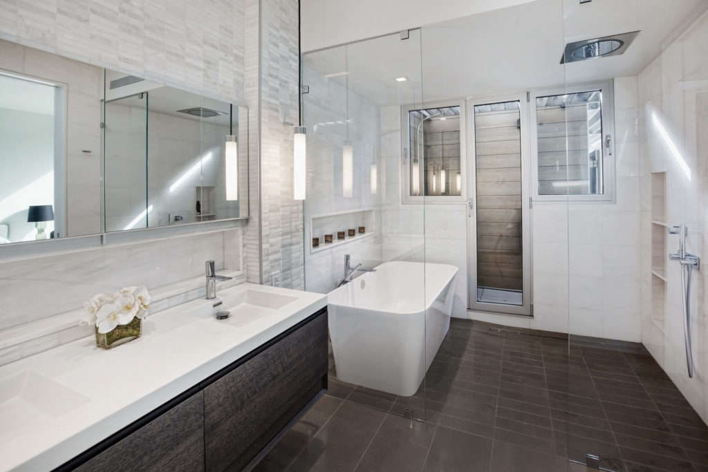 tribeca penthouse master bath wet room with direct outdoor shower access 7